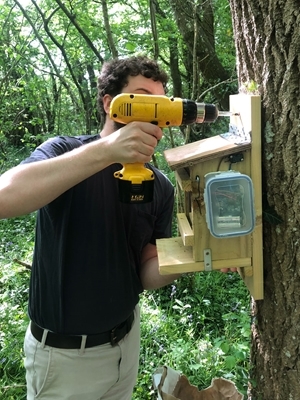 Matthew Beedle from Lowland Game Unit doing some project site maintenance