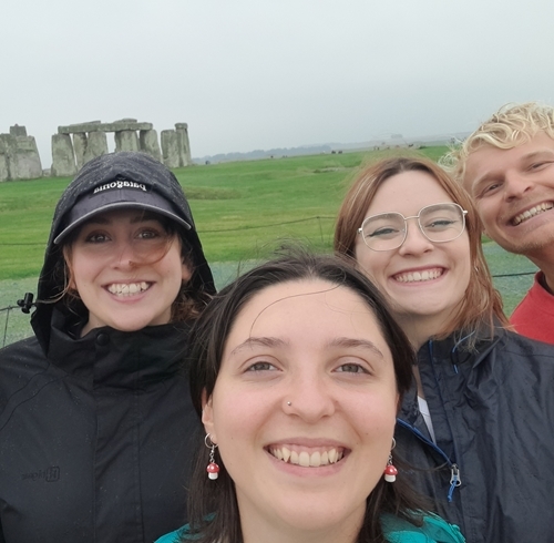 Students at Stonehenge