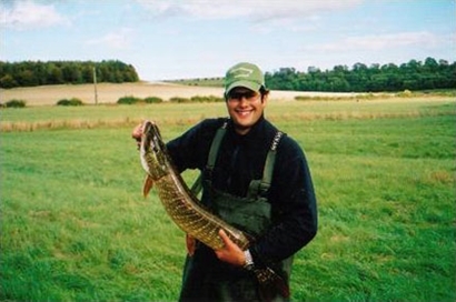 Ravi Chatterji with pike