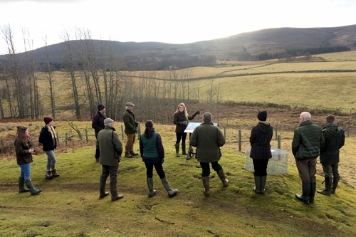 Marlies Nicolai leads the Bird ID Day at Auchnerran